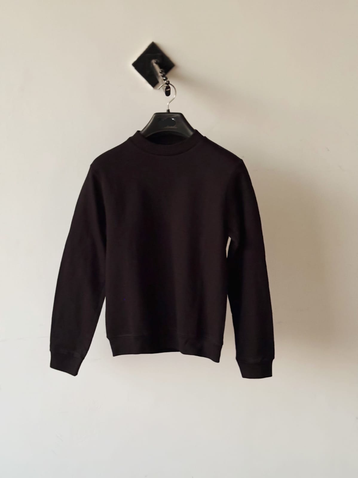 Plain black sweat shirt